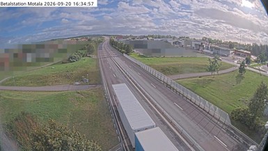 Bild från vägkamera: Betalstation Motala