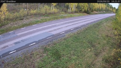 Bild från vägkamera: Bredåker (väglagskamera)