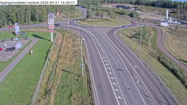 Bild från vägkamera: Nyängsrondellen nordost