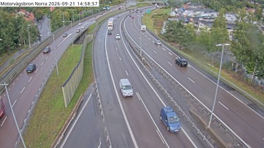Bild från vägkamera: Motorvägsbron Norra