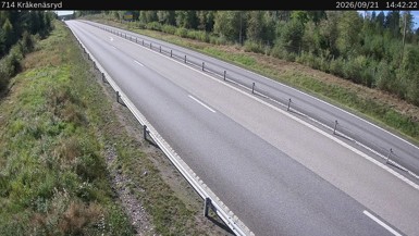 Bild från vägkamera: Kråkenäsryd (väglagskamera)