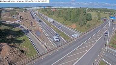 Bild från vägkamera: Halmstad Norra norrut