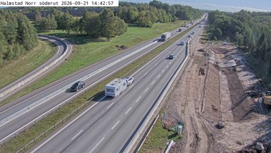 Bild från vägkamera: Halmstad Norra söderut