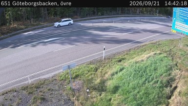 Bild från vägkamera: Göteborgsbacken, övre (väglagskamera)