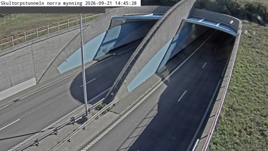 Bild från vägkamera: Skultorpstunneln Norra Mynning