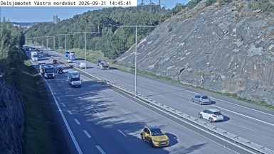 Bild från vägkamera: Delsjömotet Västra nordväst