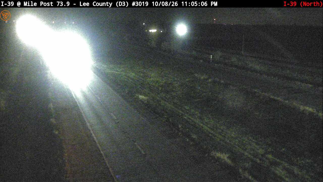 Photo from camera: I-39 SB at Mile Post 73.9 (N)