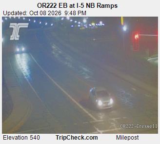 Photo from camera: OR222 EB at I-5 NB Ramps