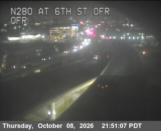 Photo from camera: TV317 -- I-280 : 6th Street Offramp, San Francisco