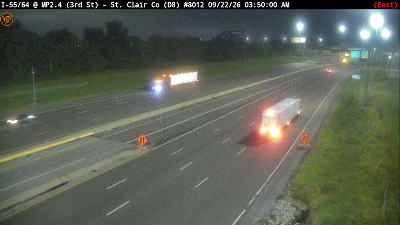 Photo from camera: I-55/64 at Milepost 2.4 (#3rd St)