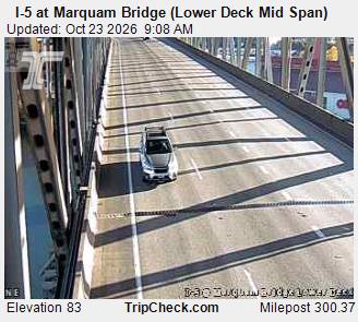 Photo from camera: I-5 at Marquam Bridge (Lower Deck Mid Span)