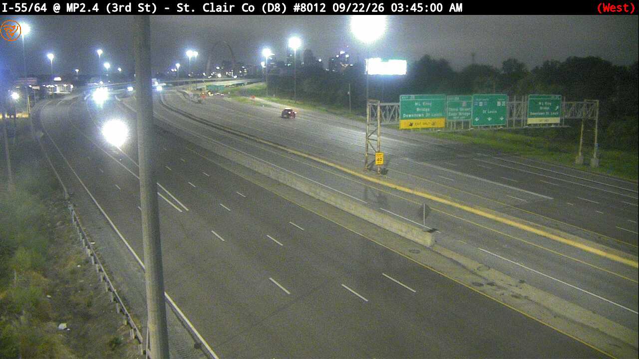 Photo from camera: I-55/64 at Milepost 2.4 (#3rd St) (W)
