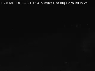 Photo from camera: I-70 MP 183.65 EB : 4.5 miles E of Big Horn Rd in Vail