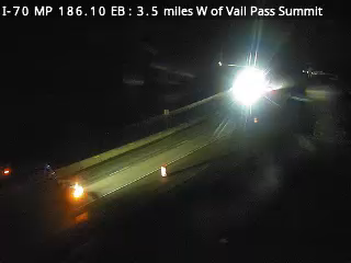 Photo from camera: I-70 MP 186.10 EB : 3.5 miles W of Vail Pass Summit