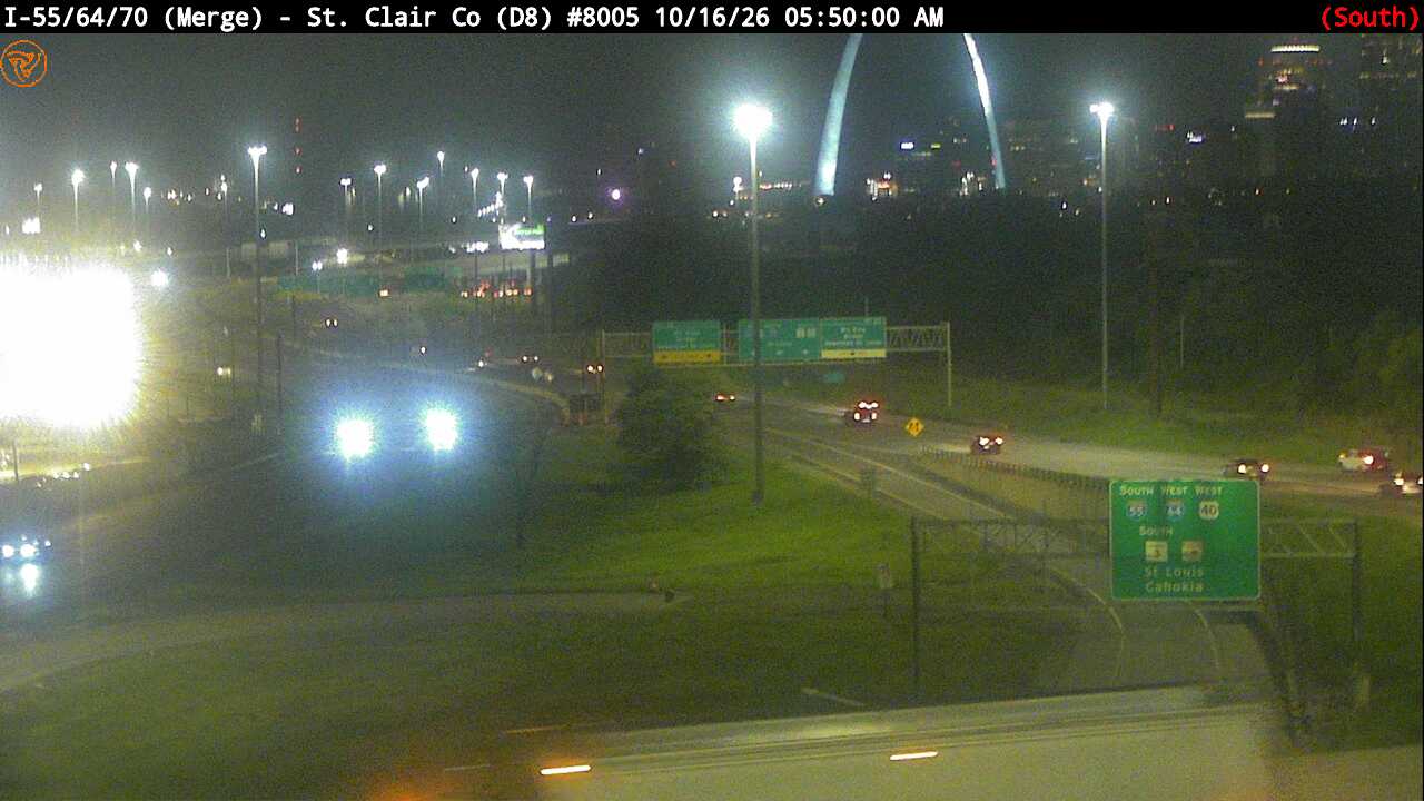 Photo from camera: I-55/64 at Milepost 2.6 (Merge)