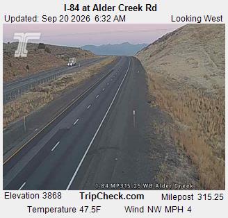 Photo from camera: I-84 at Alder Creek Rd