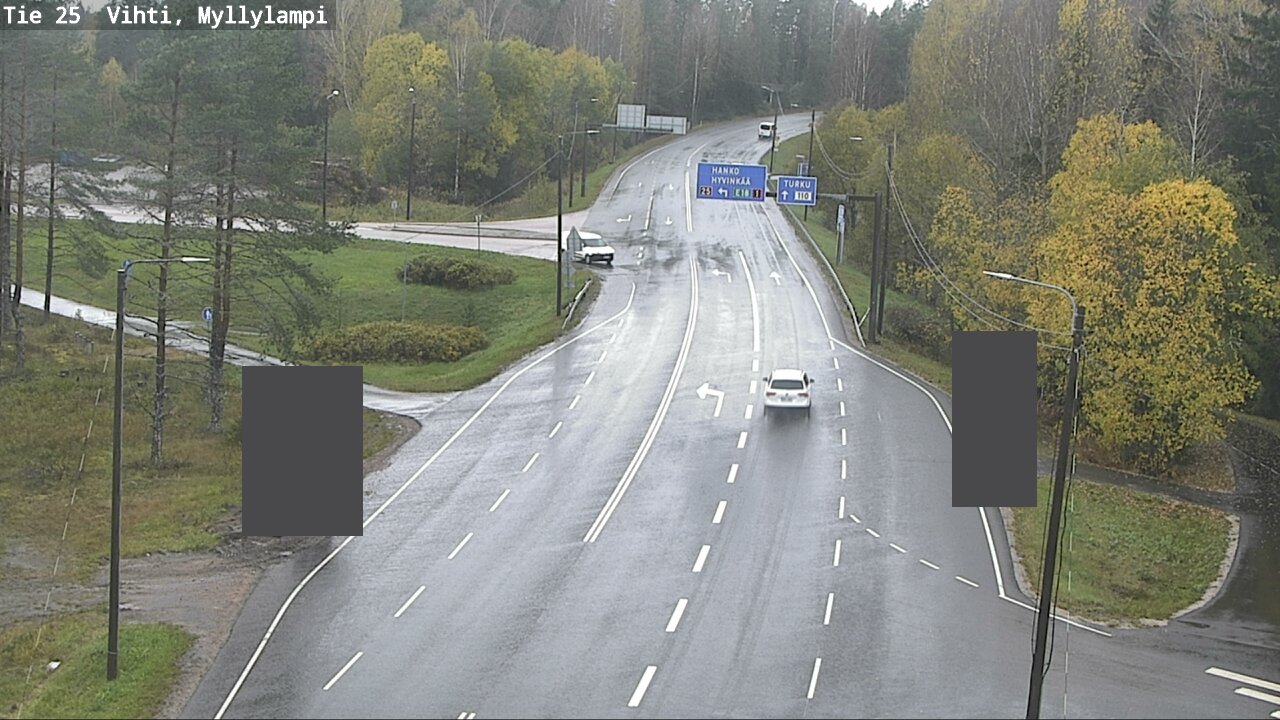 Kelikamera Lohja Myllylampi, Tie 110 Turkuun