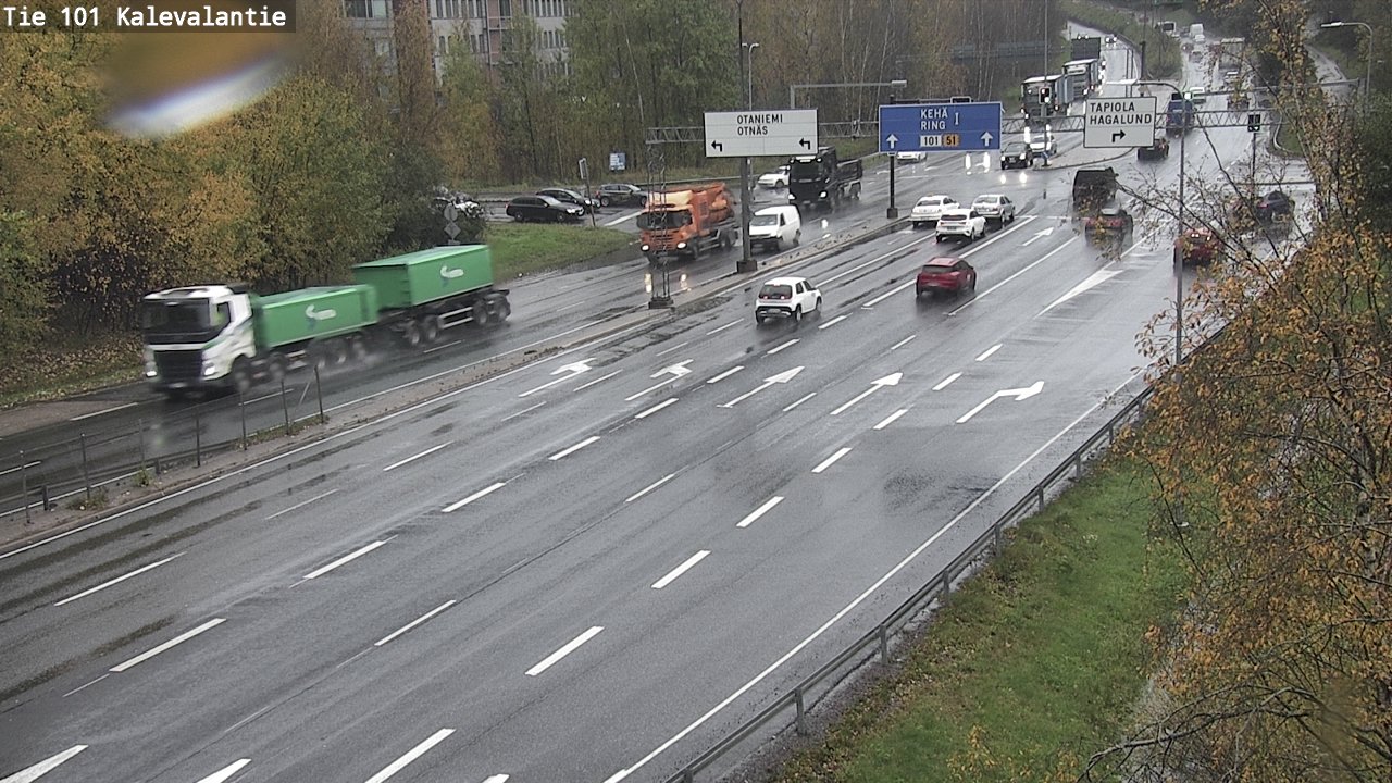 Kelikamera Kalevalantie, Länteen