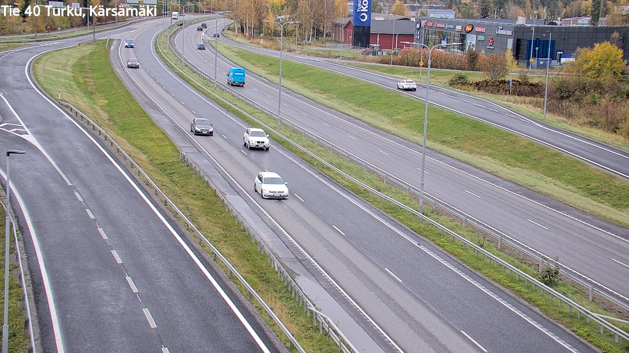 Kelikamera Turku, Kärsämäki, Tie 40 Helsinkiin