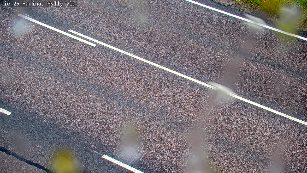 Kelikamera Hamina, Myllykylä, Tienpinta