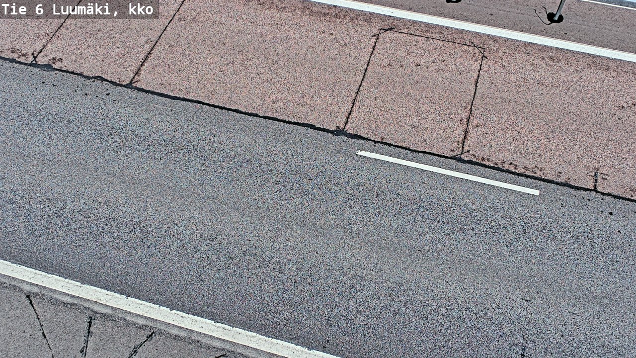 Kelikamera Luumäki, kirkko, Tienpinta