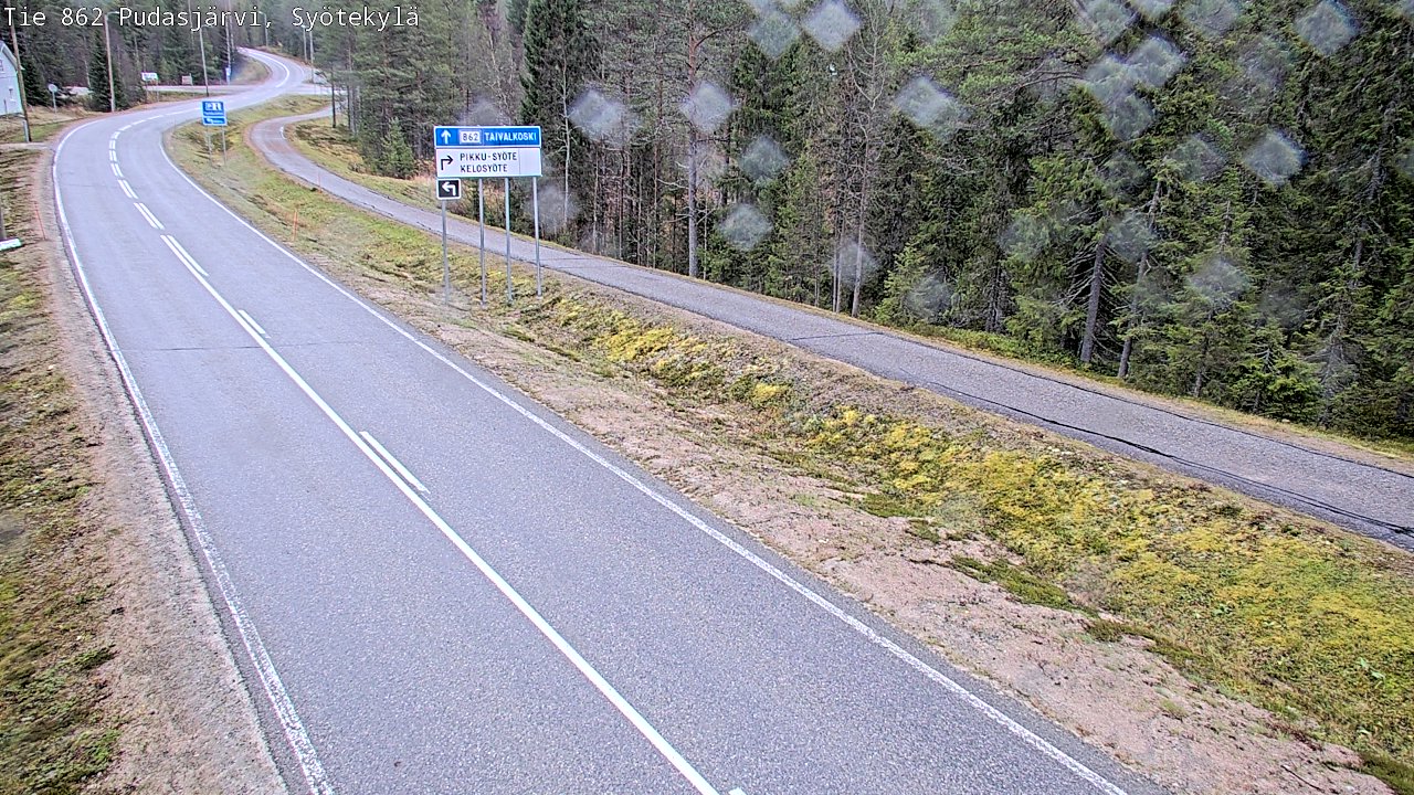 Kelikamera Pudasjärvi, Syötekylä, Taivalkoskelle (itään)