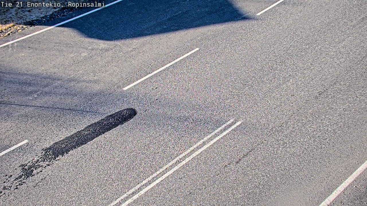 Kelikamera Enontekiö, Ropinsalmi, Tienpinta