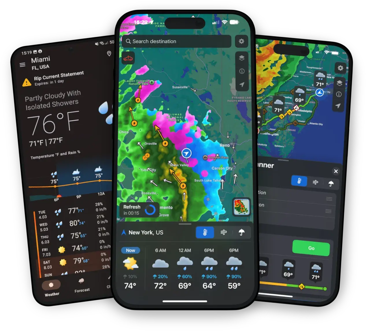 Weather Navigation on Smartphones